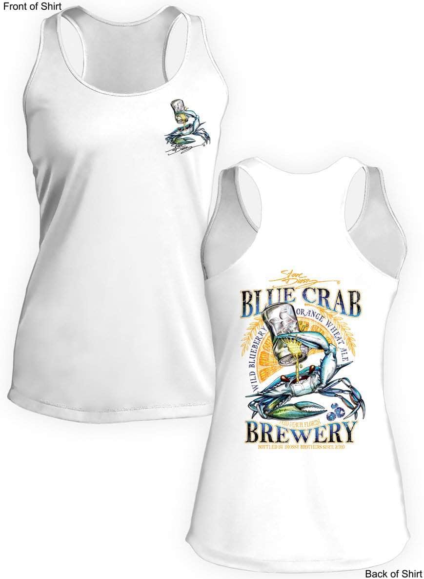 Blue Crab Brew- Ladies Racerback Tank-100% Polyester
